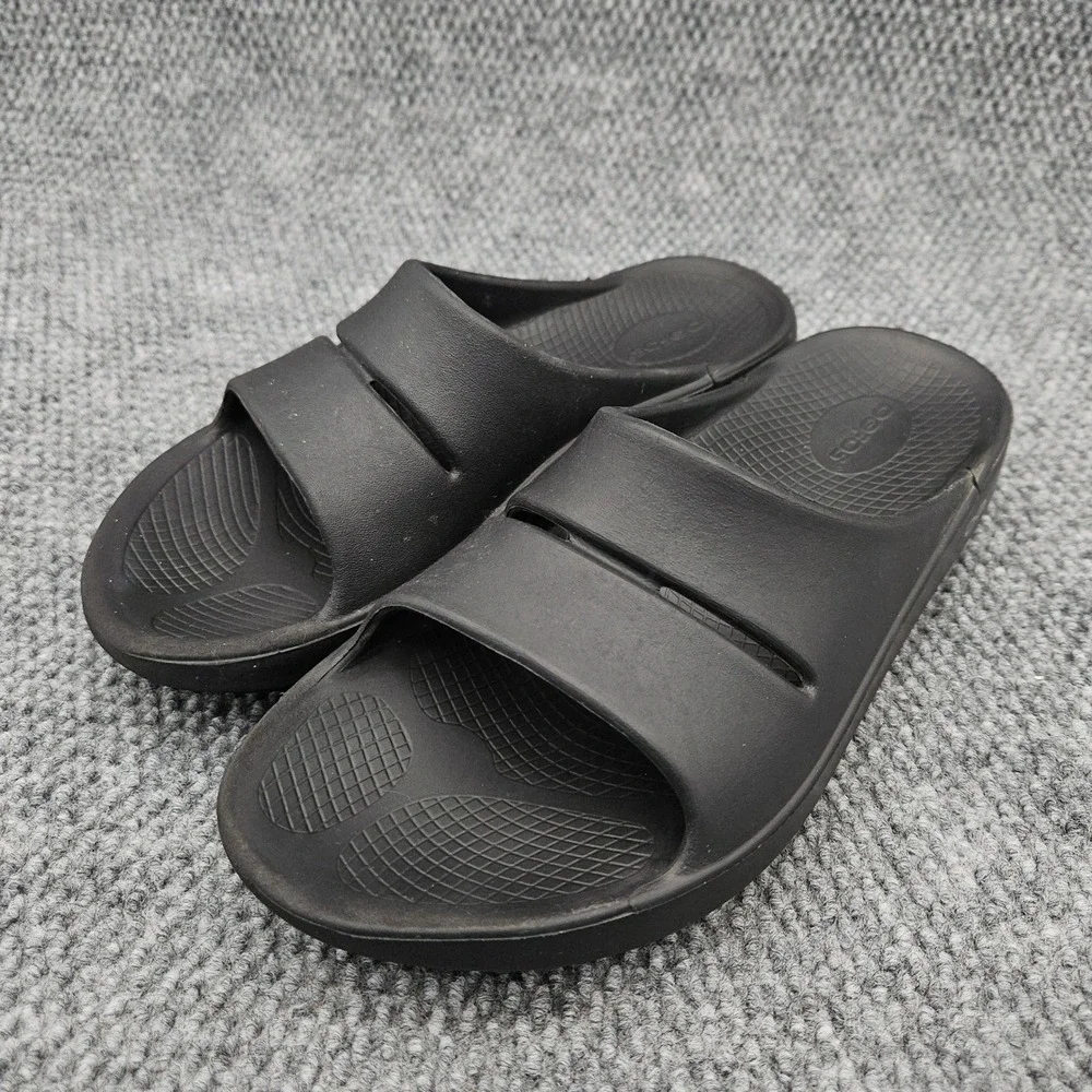 Oofos Mens 9 Womens‎ 11 Black OOahh Recovery Slide Sandals Comfort Athletic Shoe
